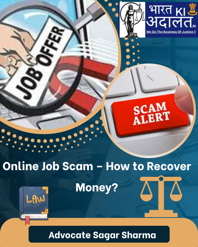 Online Job Scam – How to Recover Money?